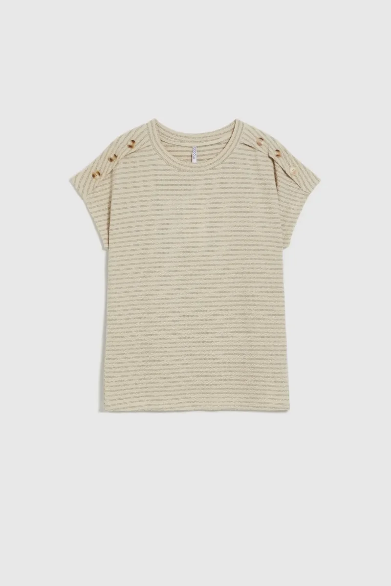 WOMEN'S TSHIRT L-TS-4634 L.BEIGE - Imagen 5