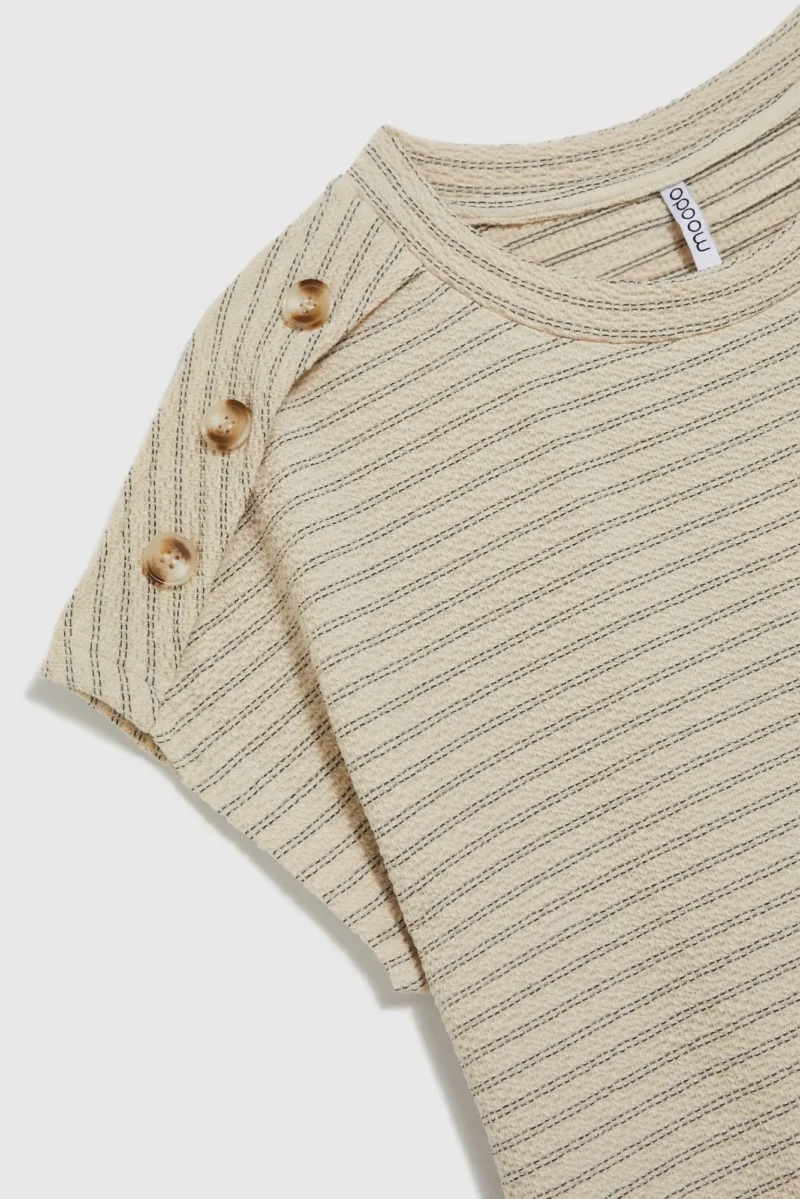 WOMEN'S TSHIRT L-TS-4634 L.BEIGE - Imagen 6