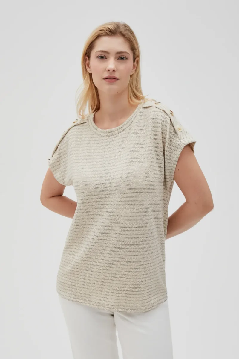 WOMEN'S TSHIRT L-TS-4634 L.BEIGE