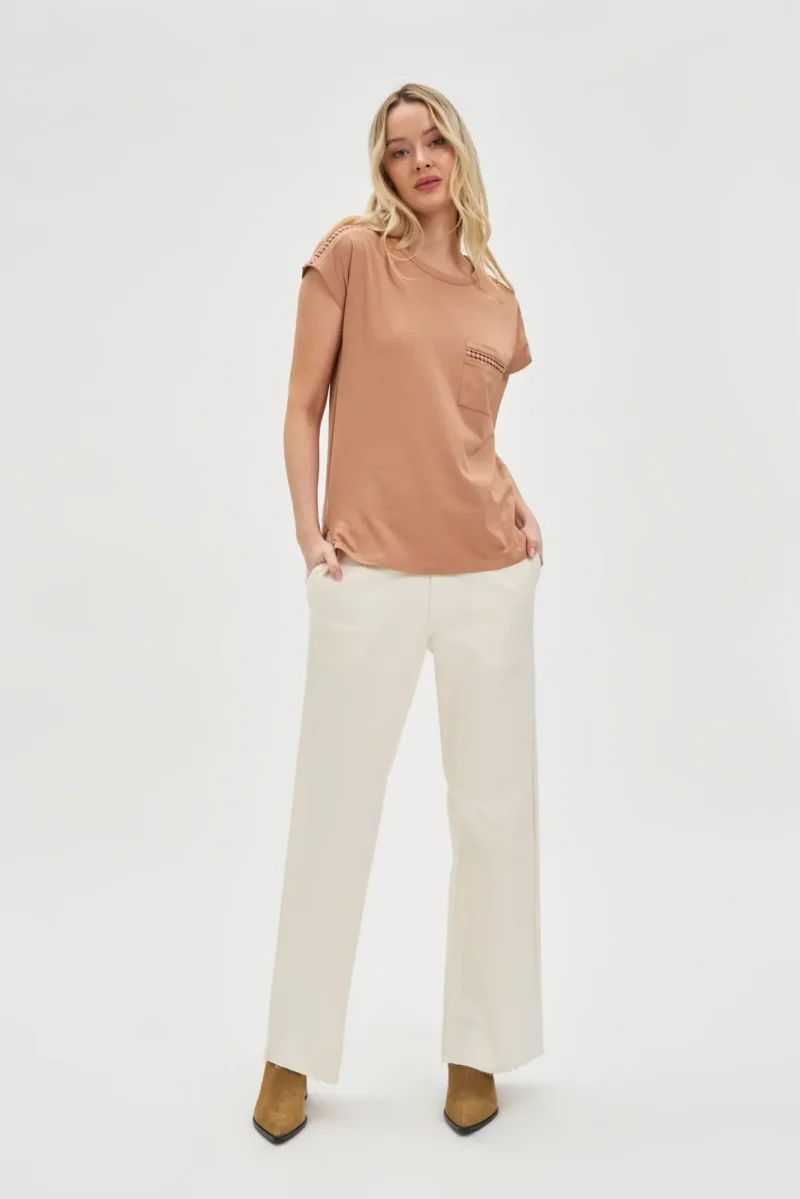WOMEN'S TSHIRT L-TS-4635 L.BROWN - Imagen 2