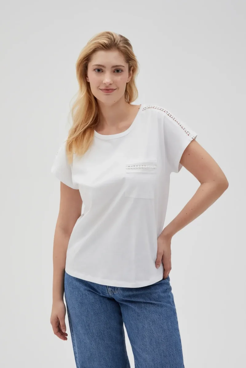 WOMEN'S TSHIRT L-TS-4635 WHITE - Imagen 2