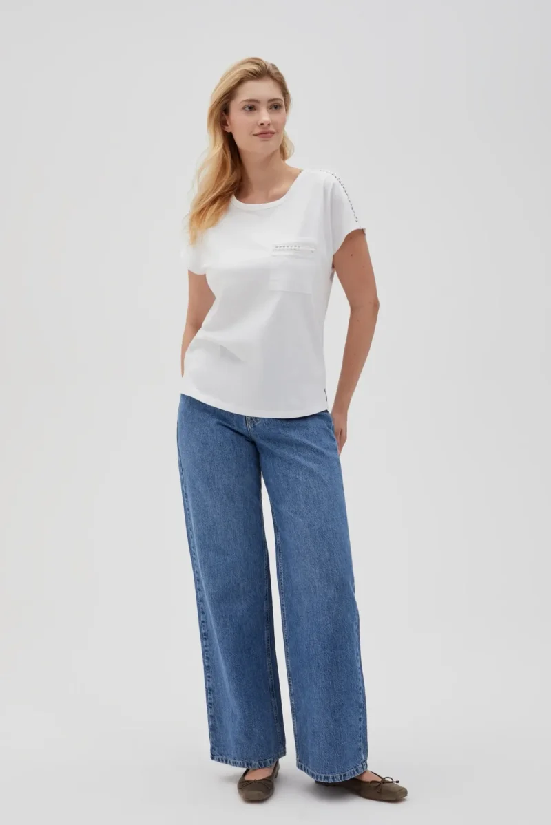 WOMEN'S TSHIRT L-TS-4635 WHITE - Imagen 4