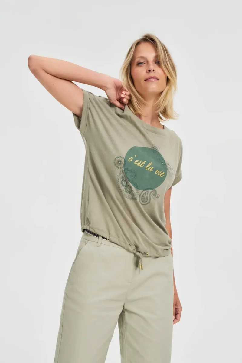 WOMEN'S TSHIRT L-TS-4636 OLIVE