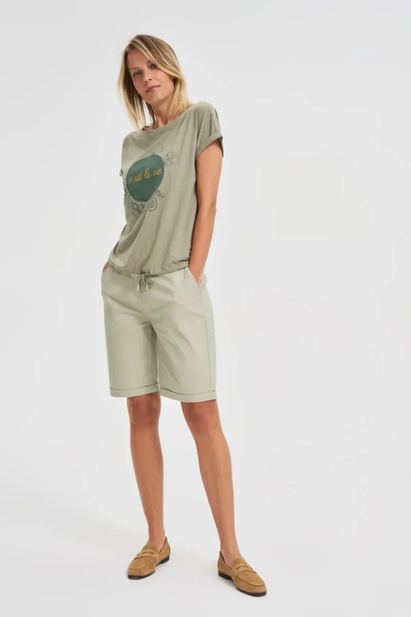 WOMEN'S TSHIRT L-TS-4636 OLIVE - Imagen 2