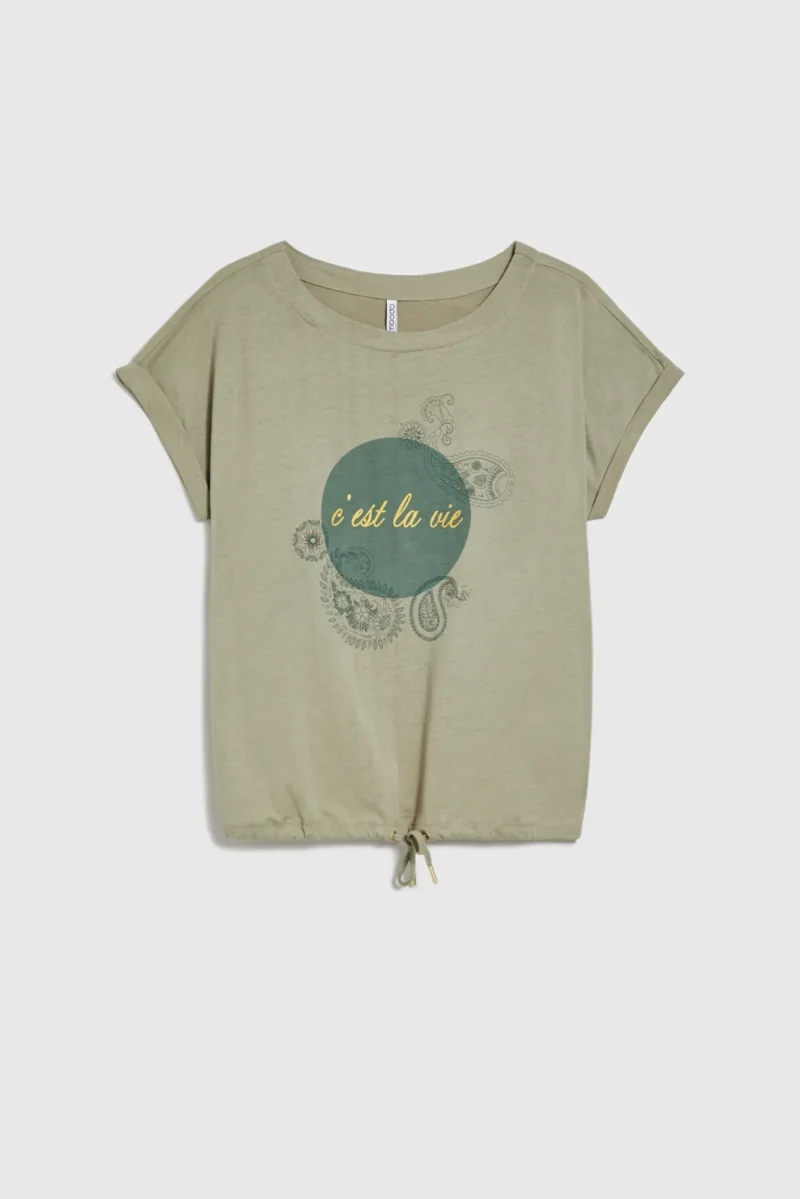 WOMEN'S TSHIRT L-TS-4636 OLIVE - Imagen 5