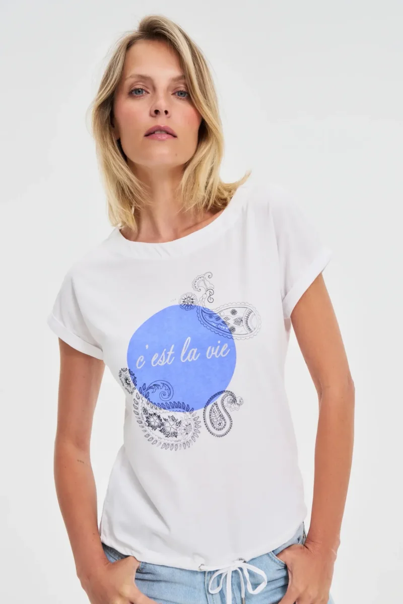 WOMEN'S TSHIRT L-TS-4636 WHITE