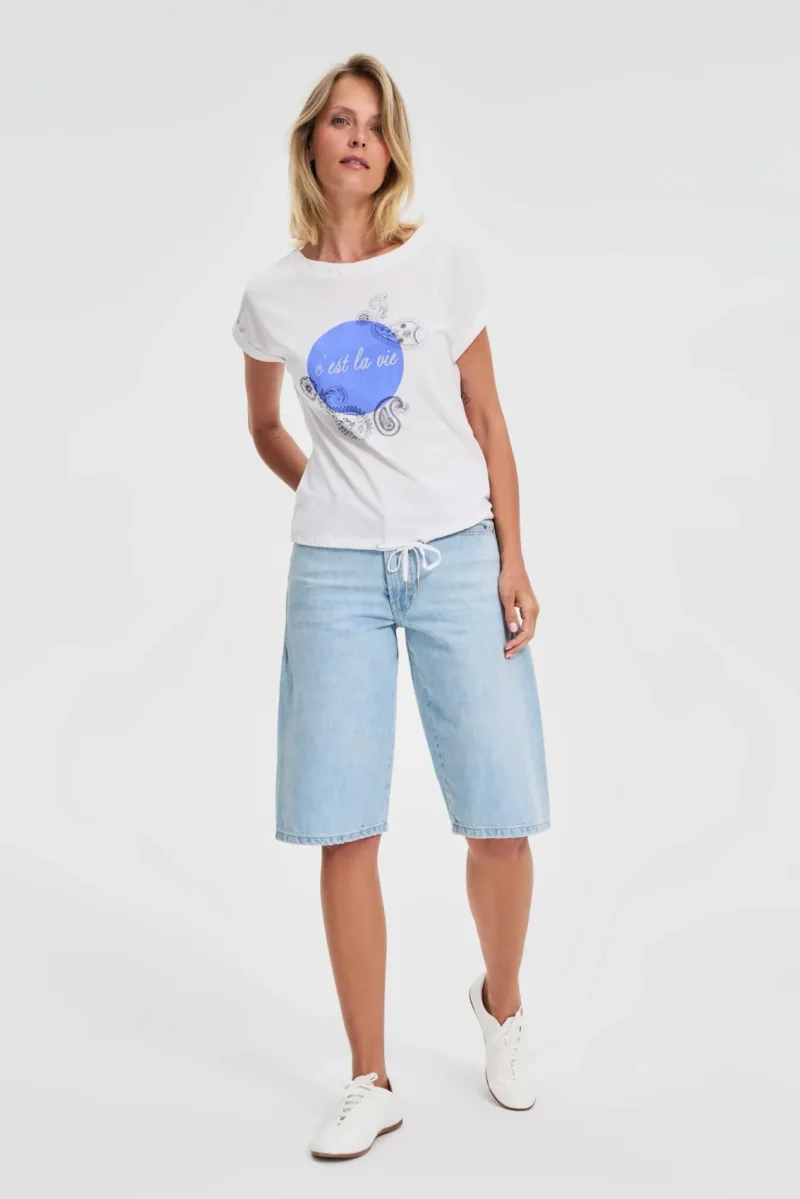 WOMEN'S TSHIRT L-TS-4636 WHITE - Imagen 2