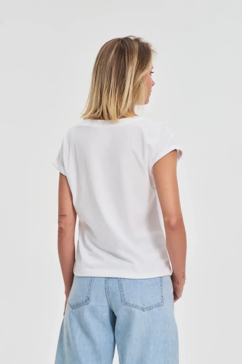 WOMEN'S TSHIRT L-TS-4636 WHITE - Imagen 4