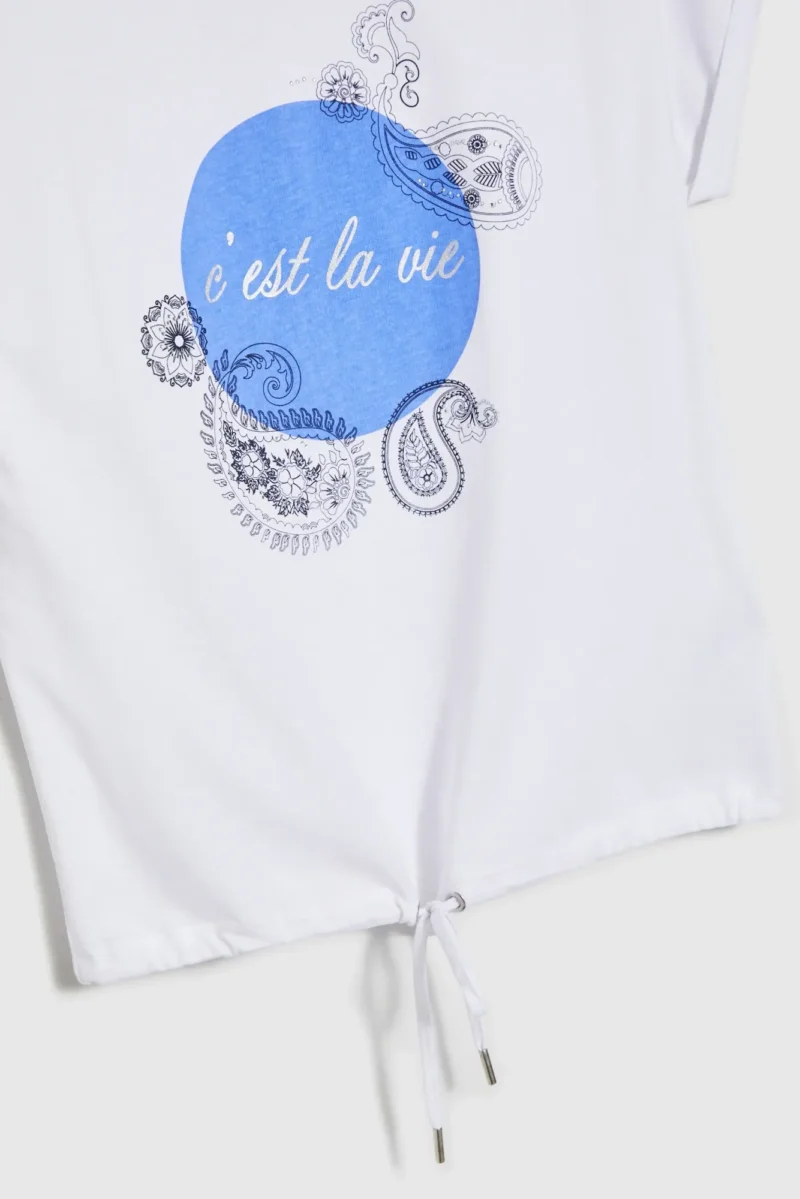 WOMEN'S TSHIRT L-TS-4636 WHITE - Imagen 6