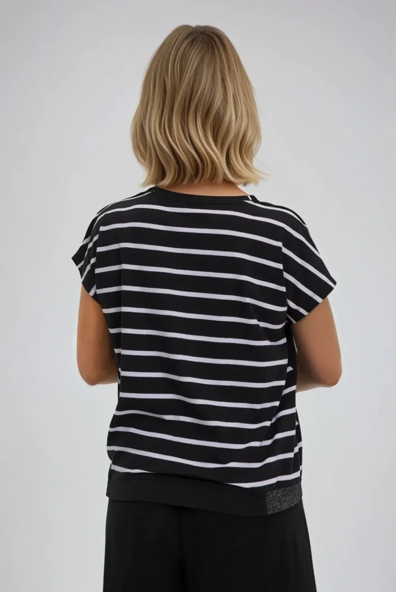 WOMEN'S TSHIRT L-TS-4639 BLACK - Imagen 4