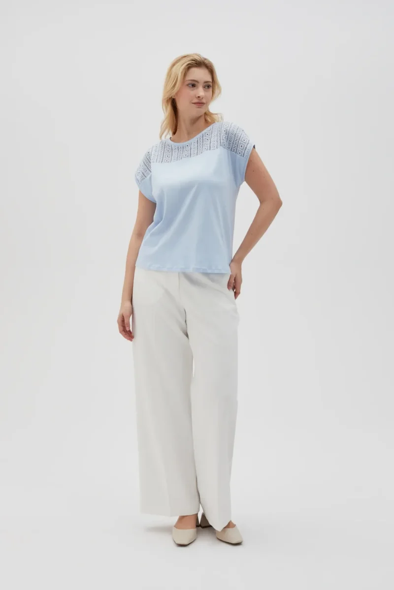 WOMEN'S TSHIRT L-TS-4641 L.BLUE - Imagen 2