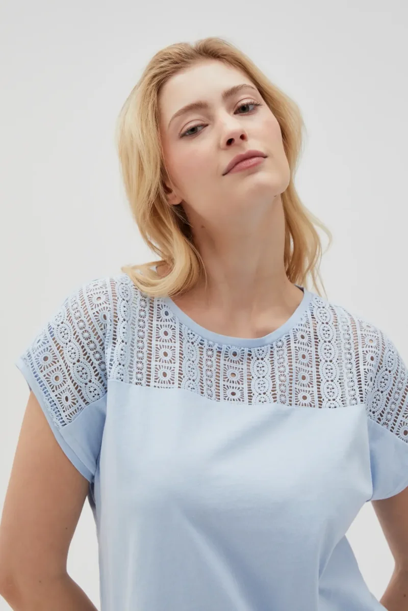 WOMEN'S TSHIRT L-TS-4641 L.BLUE - Imagen 3