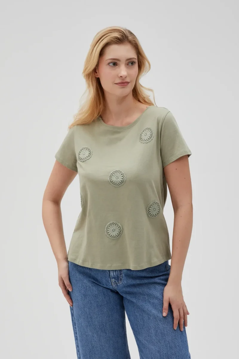 WOMEN'S TSHIRT L-TS-4643 OLIVE - Imagen 2