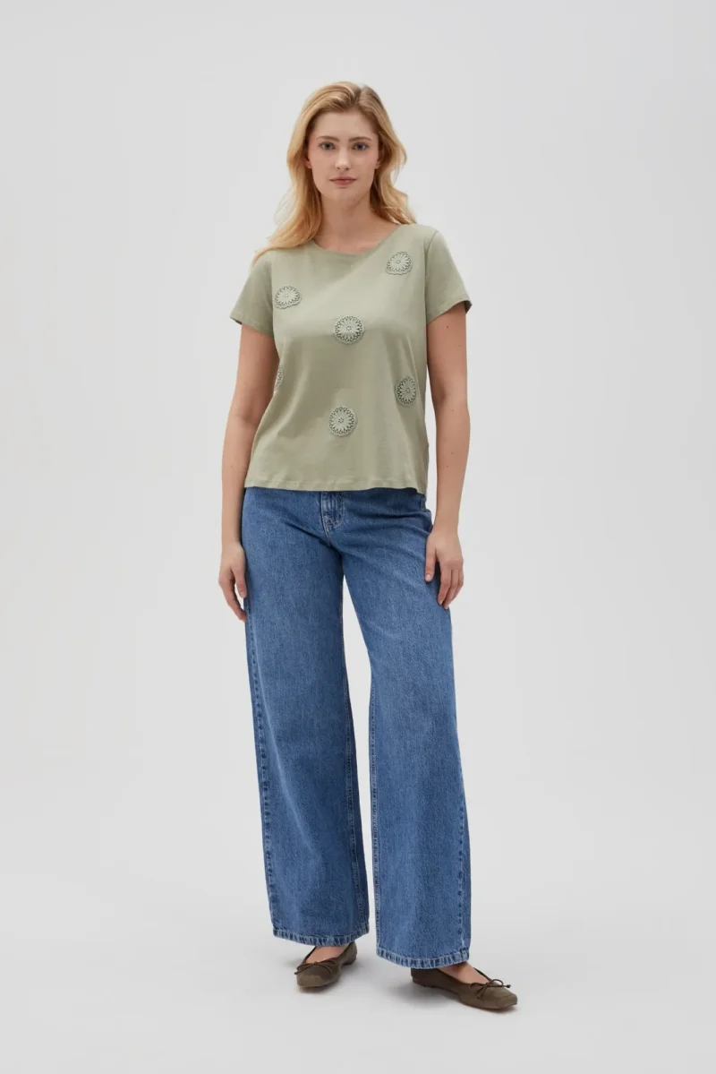 WOMEN'S TSHIRT L-TS-4643 OLIVE - Imagen 4