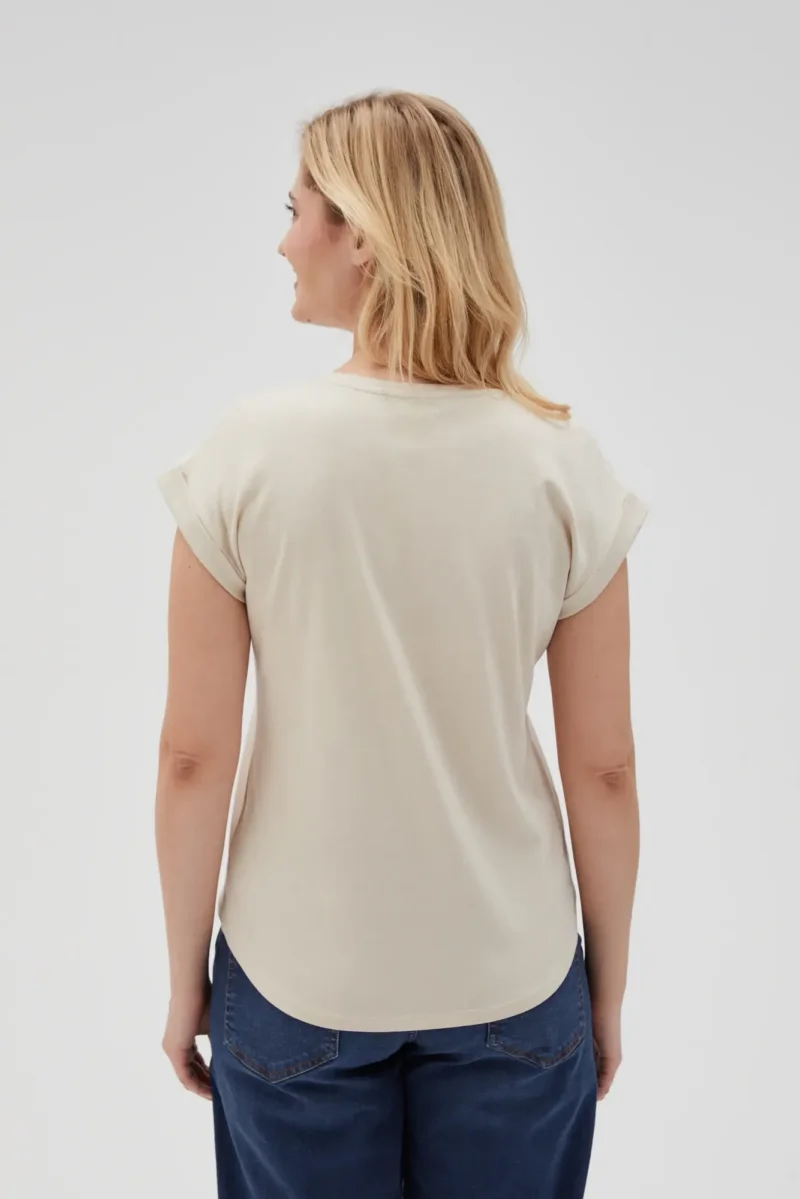 WOMEN'S TSHIRT L-TS-4644 L.BEIGE - Imagen 4