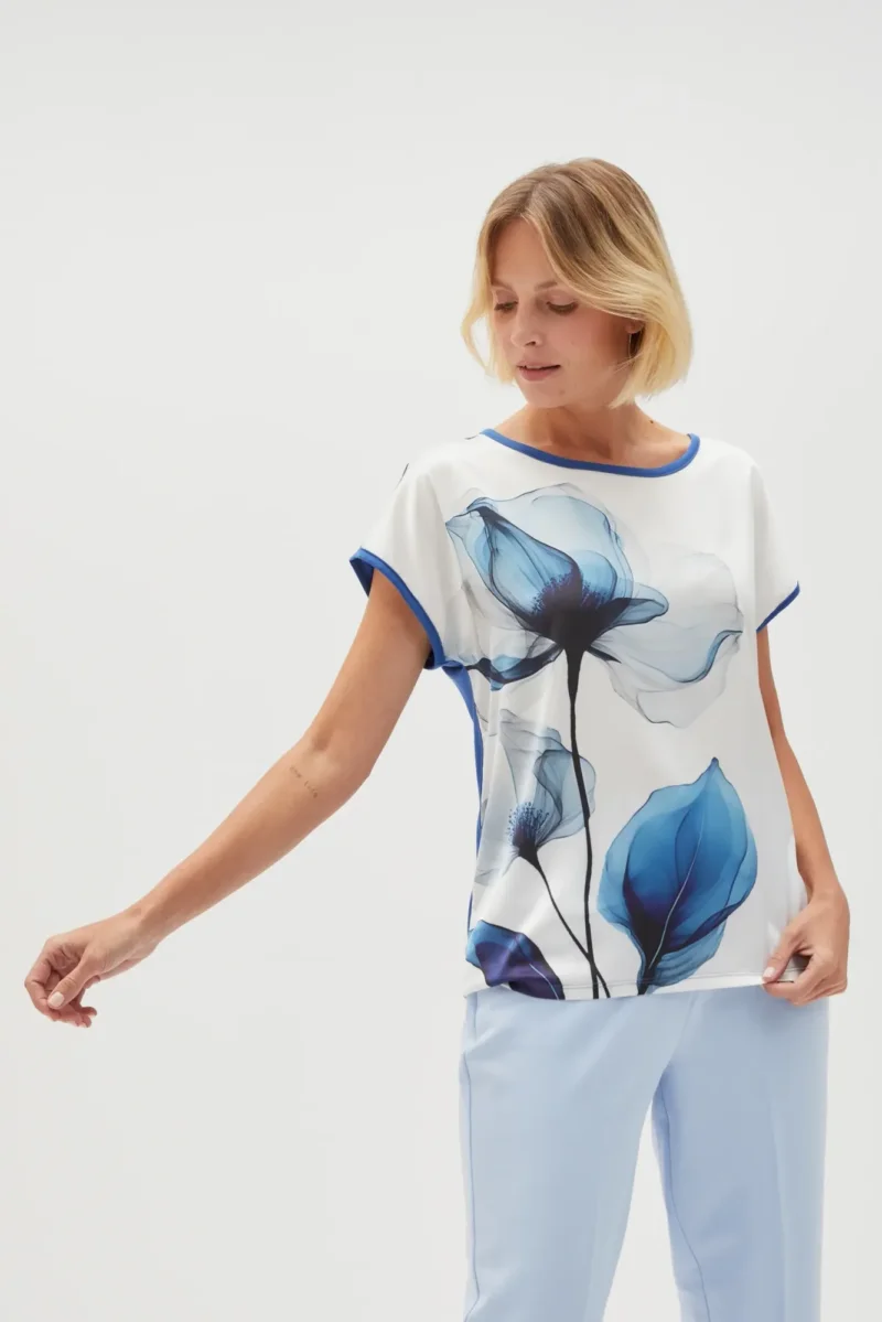 WOMEN'S TSHIRT L-TS-4646 L.BLUE - Imagen 5