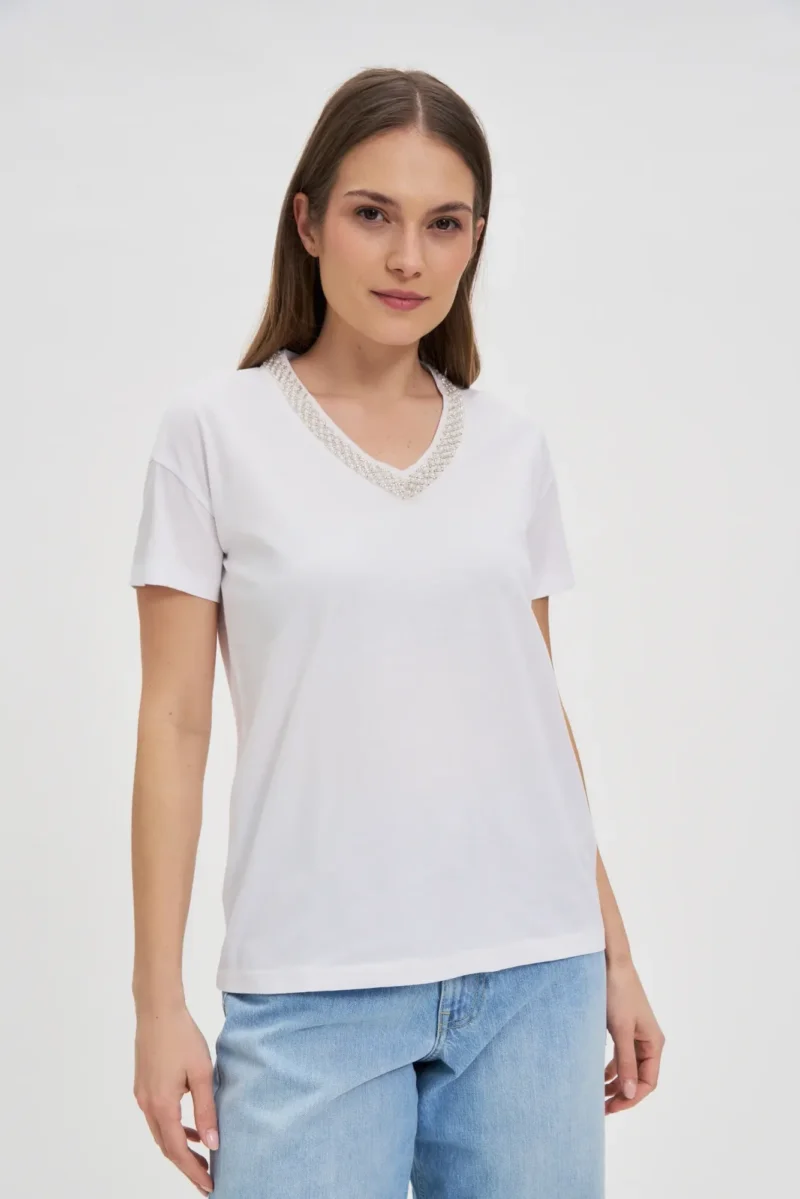 WOMEN'S TSHIRT L-TS-4649 WHITE