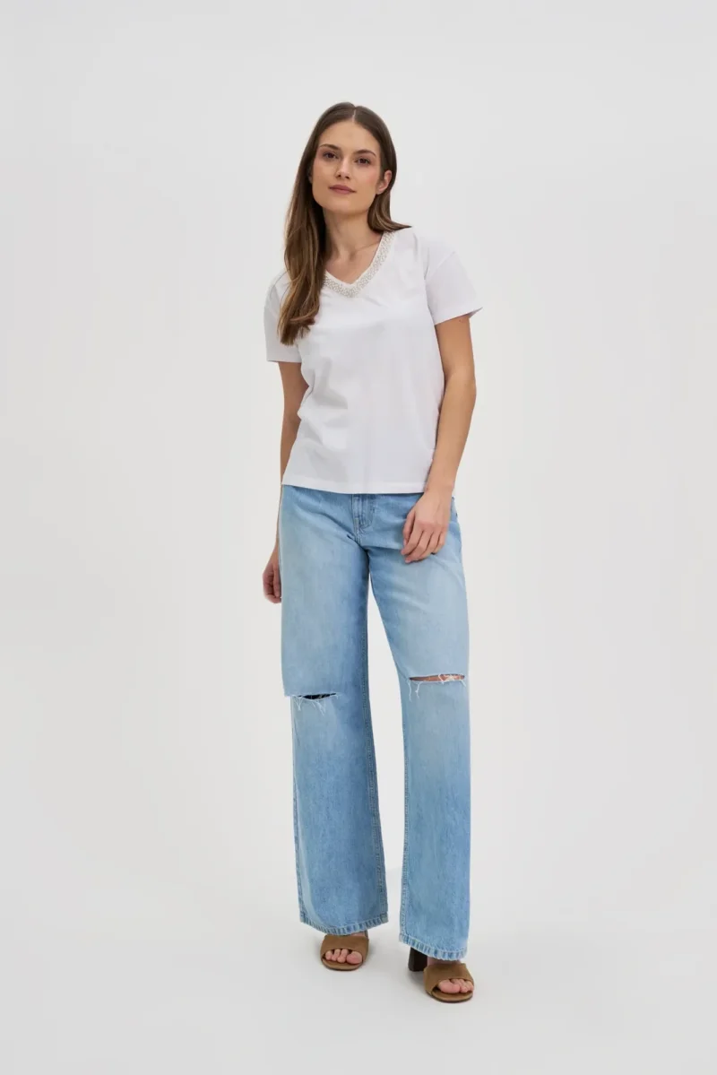 WOMEN'S TSHIRT L-TS-4649 WHITE - Imagen 3