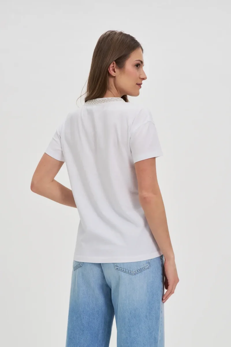 WOMEN'S TSHIRT L-TS-4649 WHITE - Imagen 4