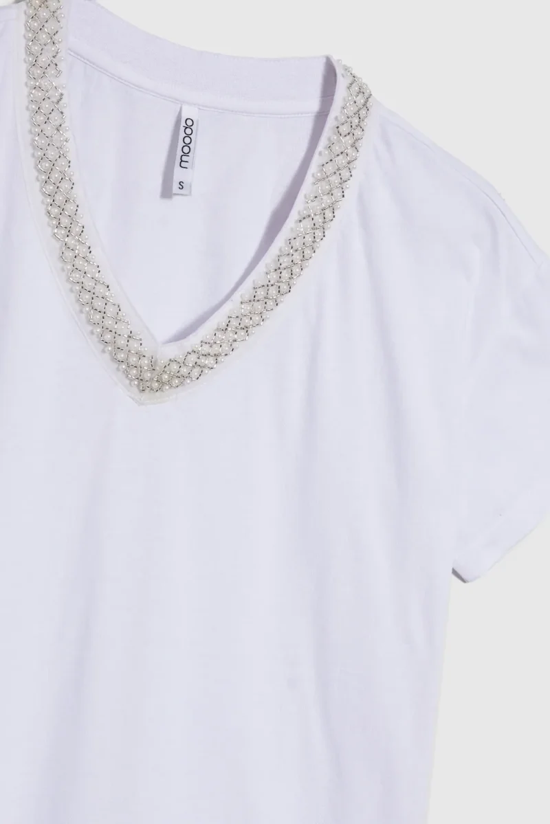 WOMEN'S TSHIRT L-TS-4649 WHITE - Imagen 6