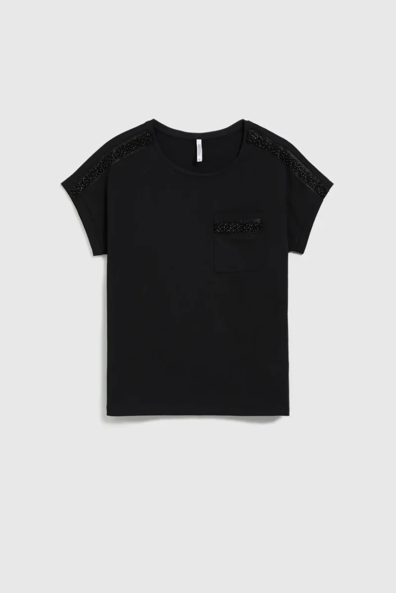 WOMEN'S TSHIRT L-TS-4650 BLACK - Imagen 6