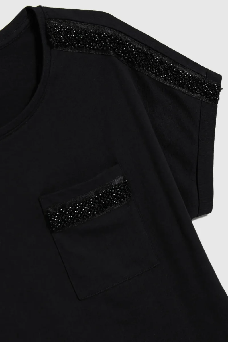 WOMEN'S TSHIRT L-TS-4650 BLACK - Imagen 7