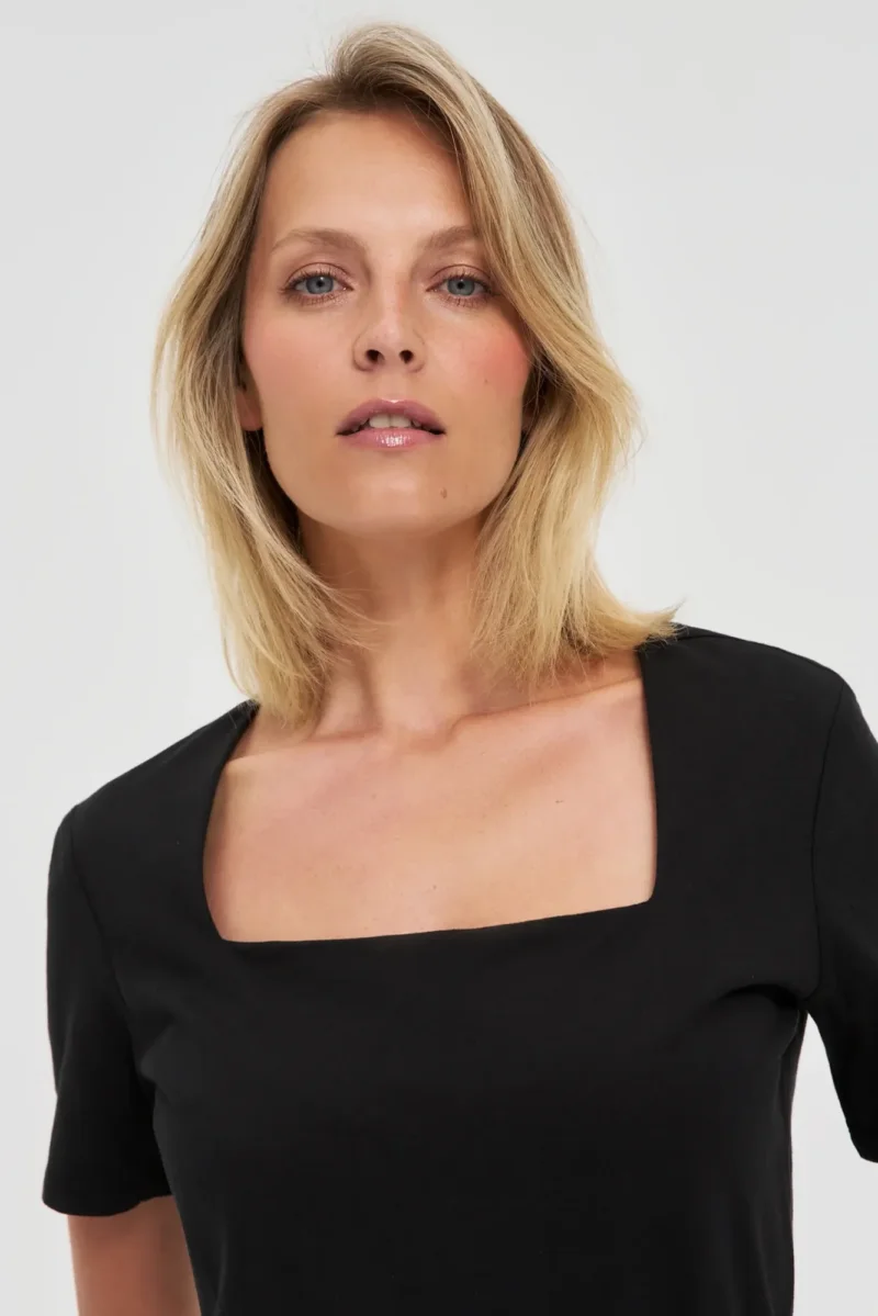 WOMEN'S TSHIRT L-TS-4652 BLACK - Imagen 2