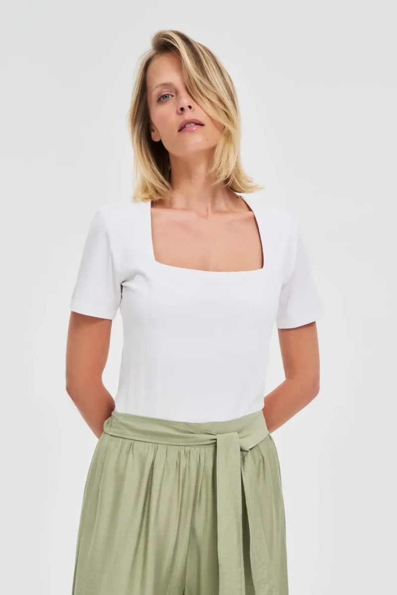 WOMEN'S TSHIRT L-TS-4652 WHITE - Imagen 4