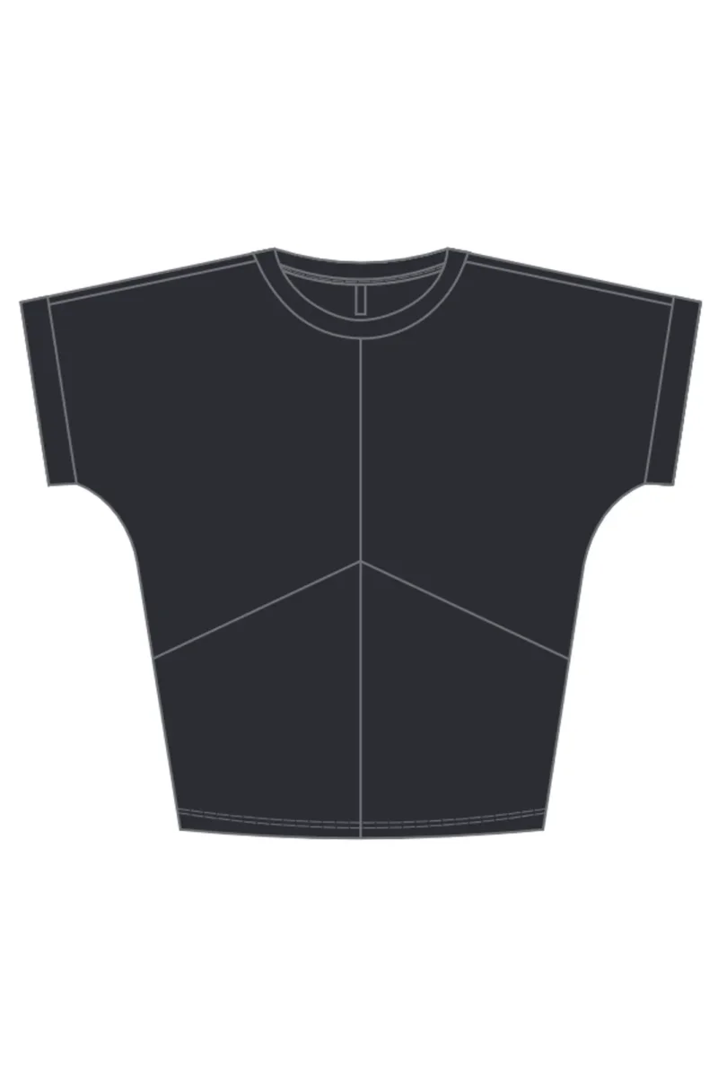 WOMEN'S TSHIRT L-TS-4654 BLACK - Imagen 5
