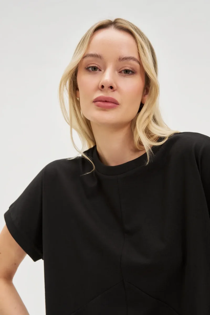 WOMEN'S TSHIRT L-TS-4654 BLACK - Imagen 2
