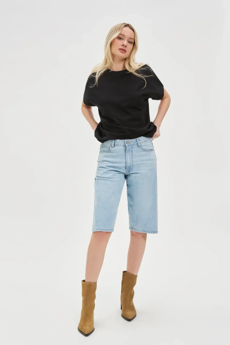 WOMEN'S TSHIRT L-TS-4654 BLACK - Imagen 3