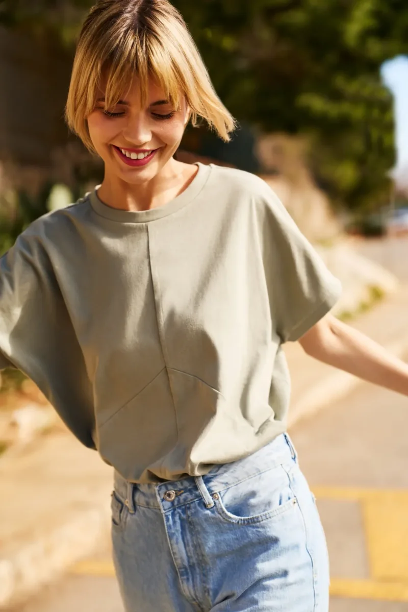 WOMEN'S TSHIRT L-TS-4654 OLIVE