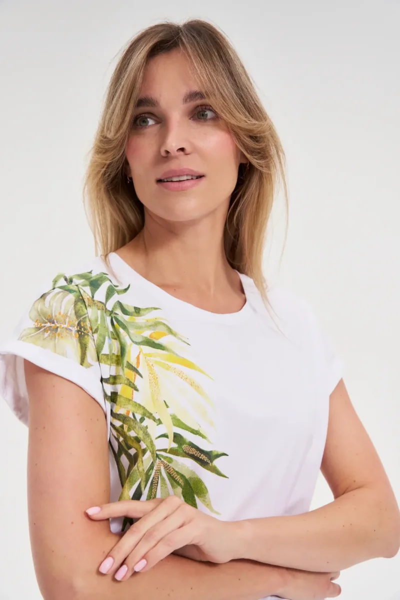 WOMEN'S TSHIRT L-TS-4657 WHITE - Imagen 2