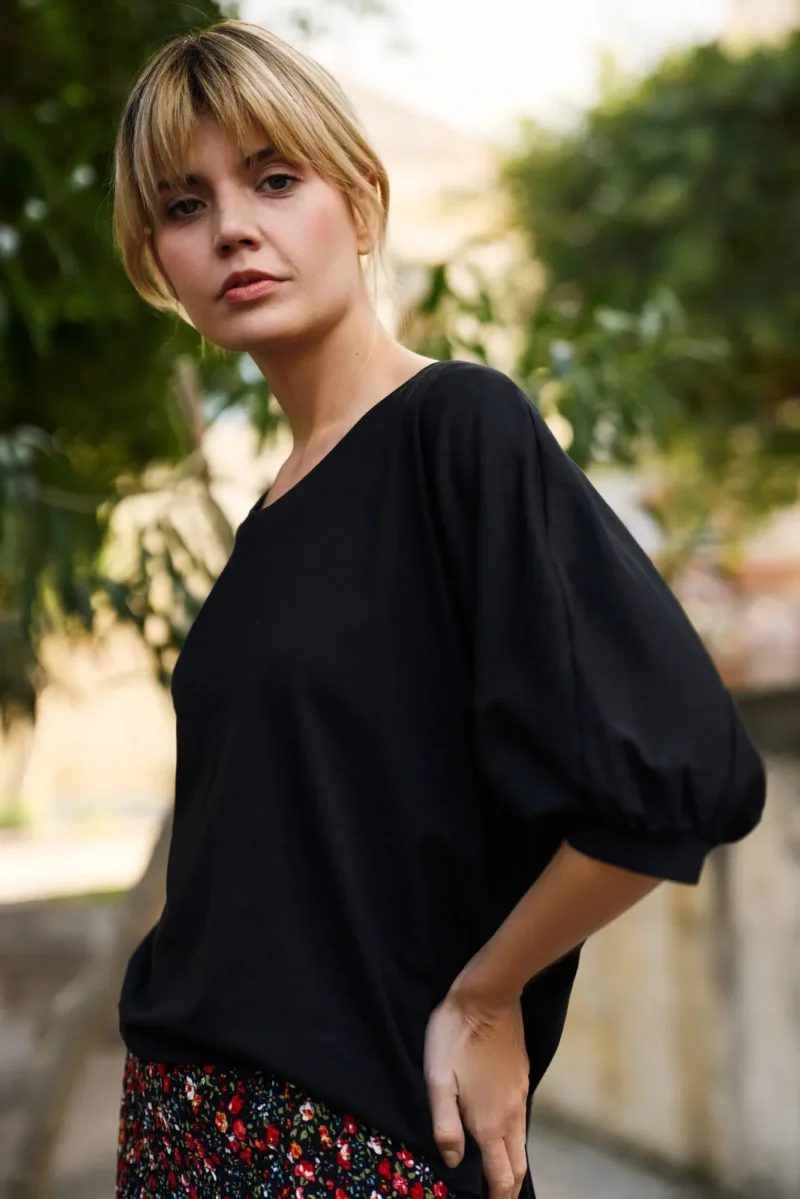 WOMEN'S TSHIRT L-TS-4658 BLACK