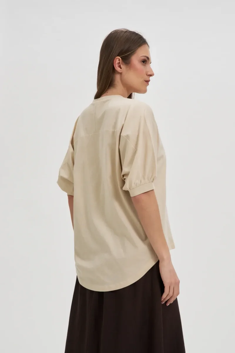 WOMEN'S TSHIRT L-TS-4658 L.BEIGE - Imagen 4