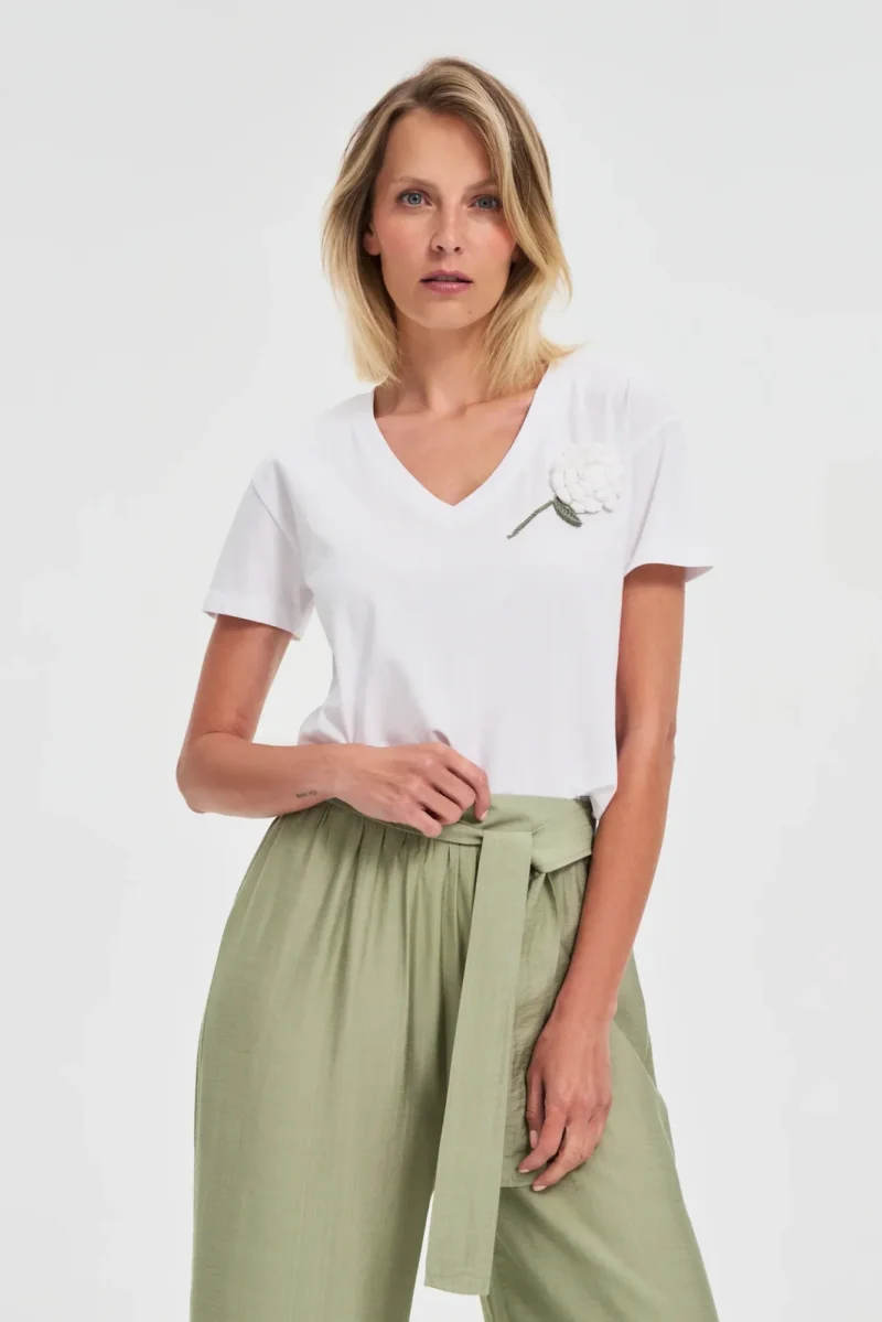 WOMEN'S TSHIRT L-TS-4660 WHITE