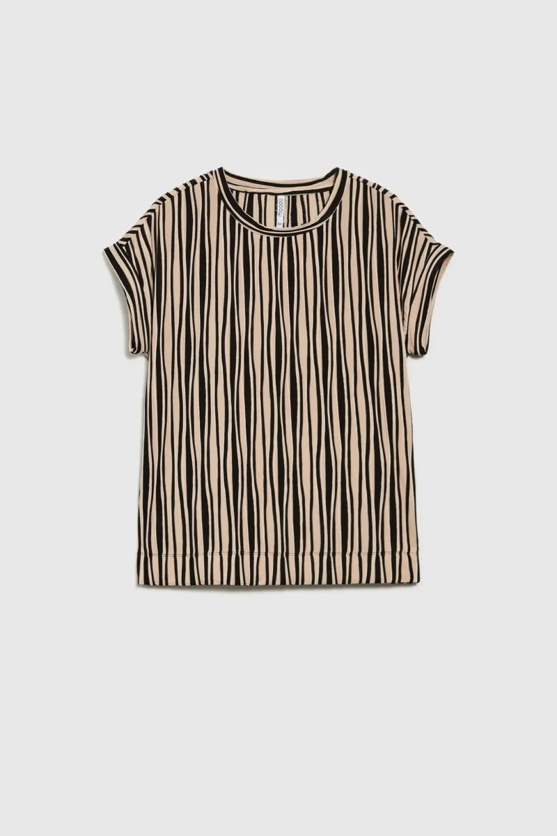 WOMEN'S TSHIRT L-TS-4665 L.BEIGE - Imagen 5