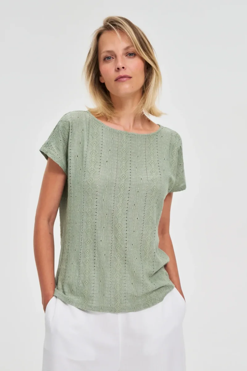 WOMEN'S TSHIRT L-TS-4666 OLIVE