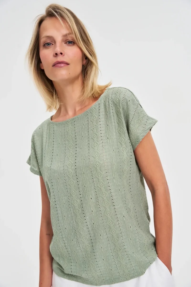 WOMEN'S TSHIRT L-TS-4666 OLIVE - Imagen 4