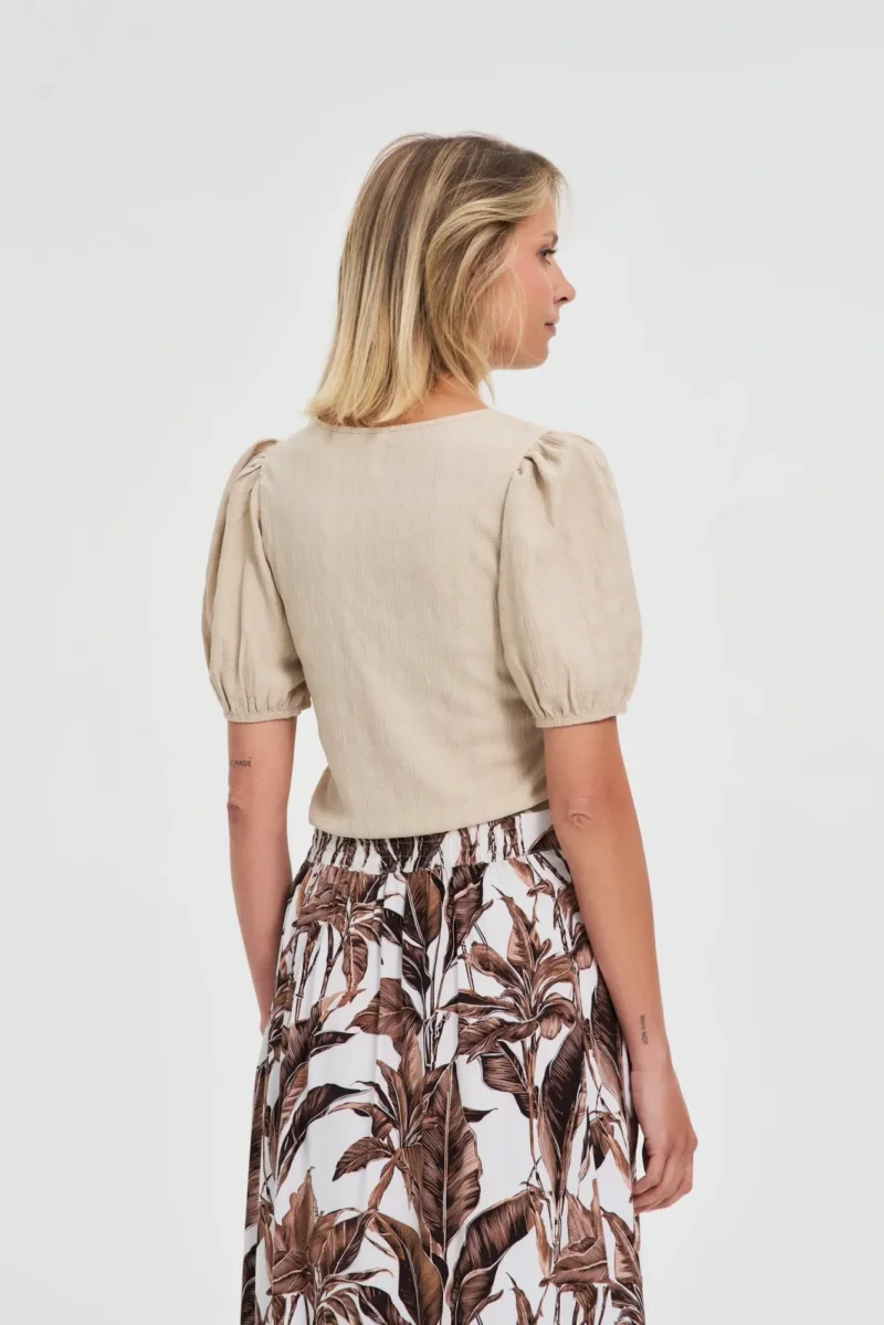 WOMEN'S TSHIRT L-TS-4670 L.BEIGE - Imagen 3