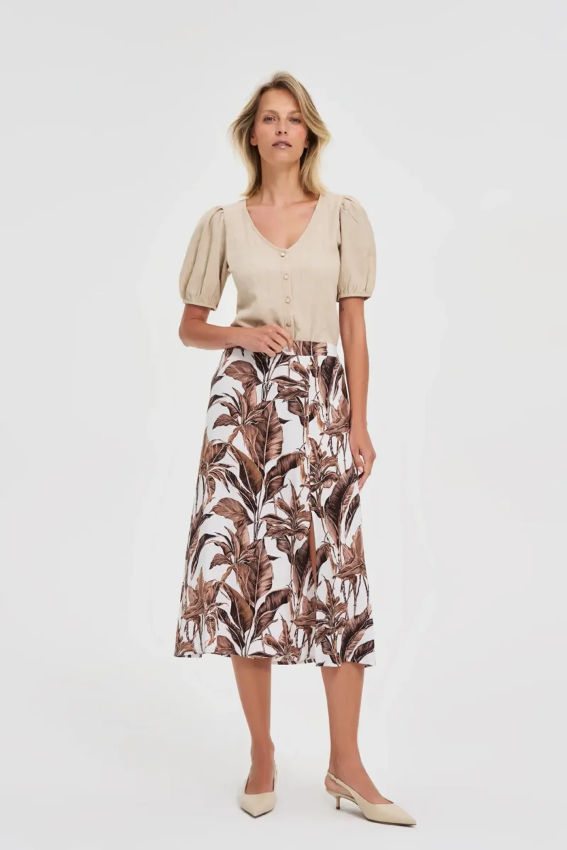 WOMEN'S TSHIRT L-TS-4670 L.BEIGE - Imagen 4