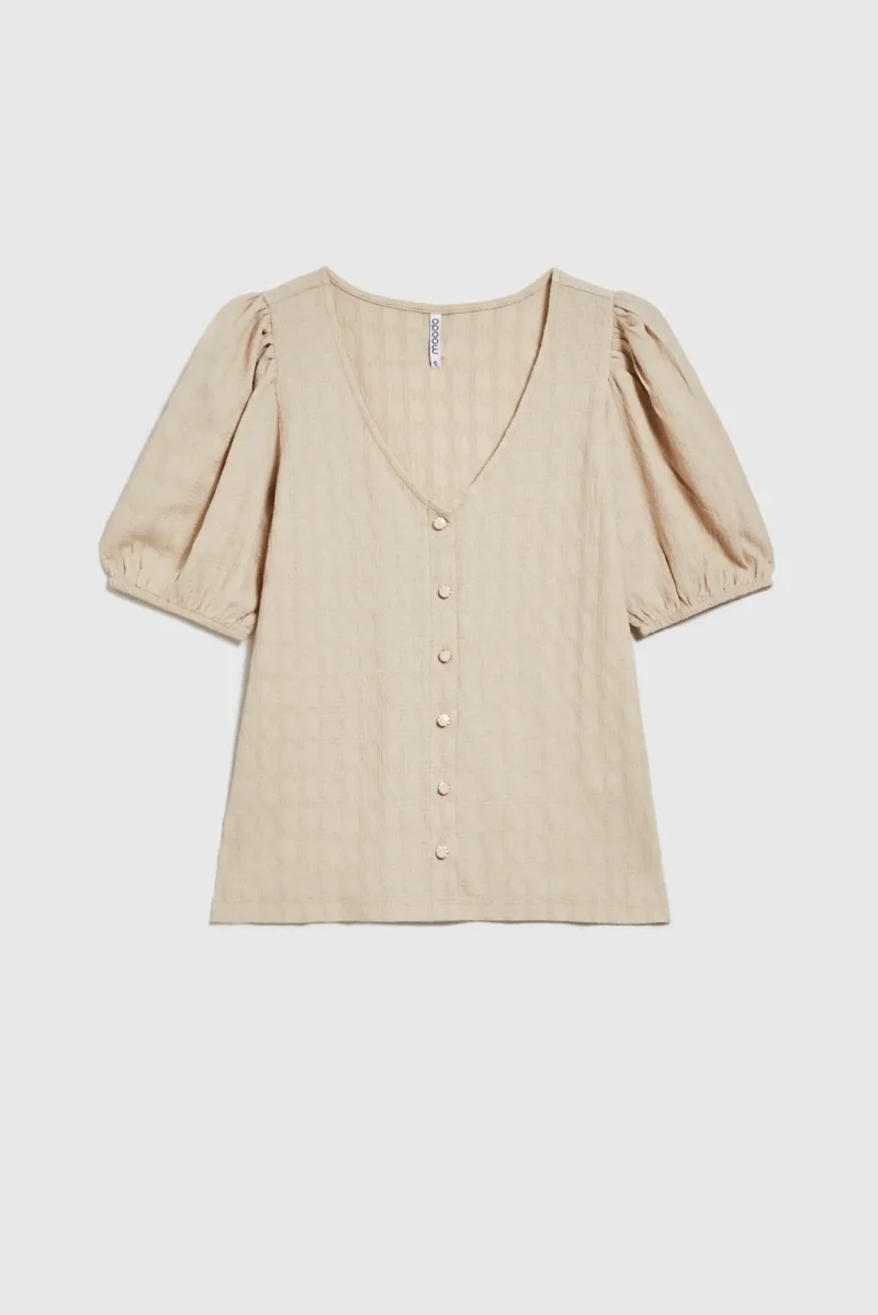 WOMEN'S TSHIRT L-TS-4670 L.BEIGE - Imagen 5