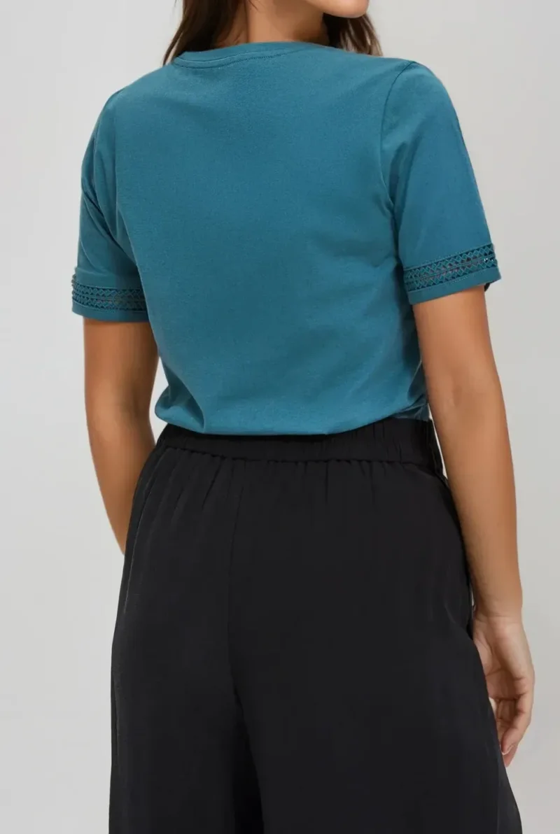 WOMEN'S TSHIRT L-TS-4671 D.GREEN - Imagen 4