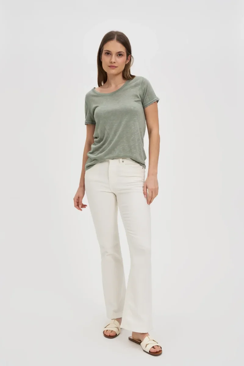 WOMEN'S TSHIRT L-TS-4672 OLIVE - Imagen 2