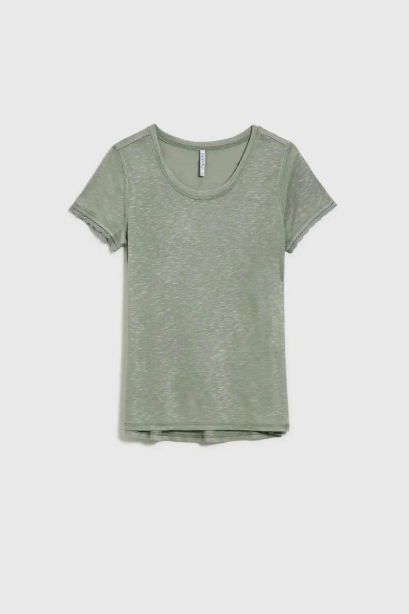 WOMEN'S TSHIRT L-TS-4672 OLIVE - Imagen 4
