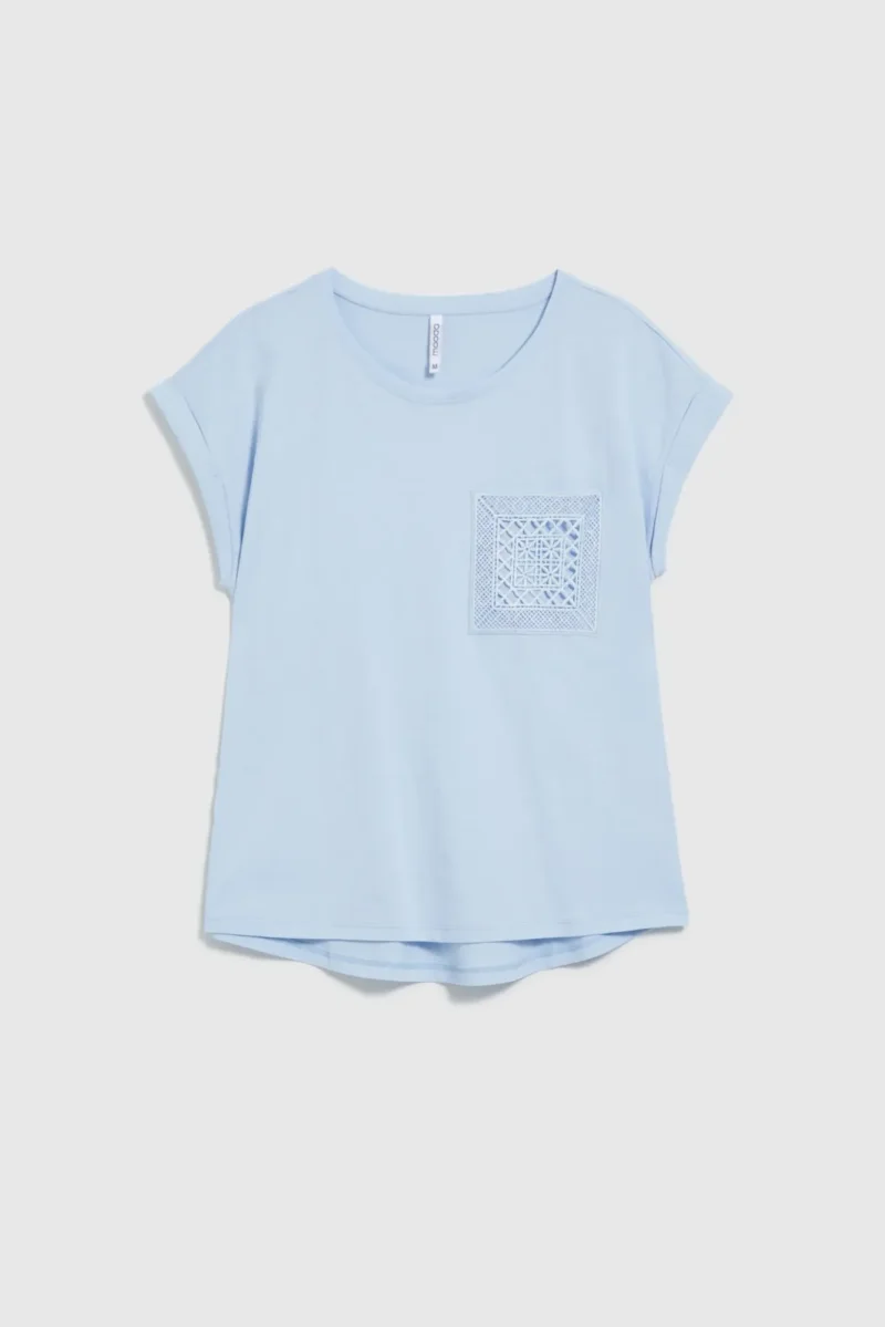 WOMEN'S TSHIRT L-TS-4673 L.BLUE - Imagen 5