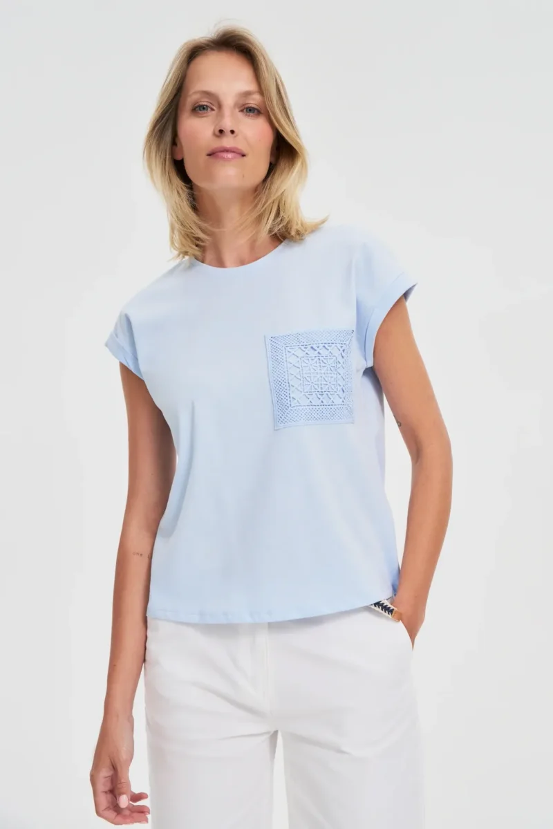WOMEN'S TSHIRT L-TS-4673 L.BLUE