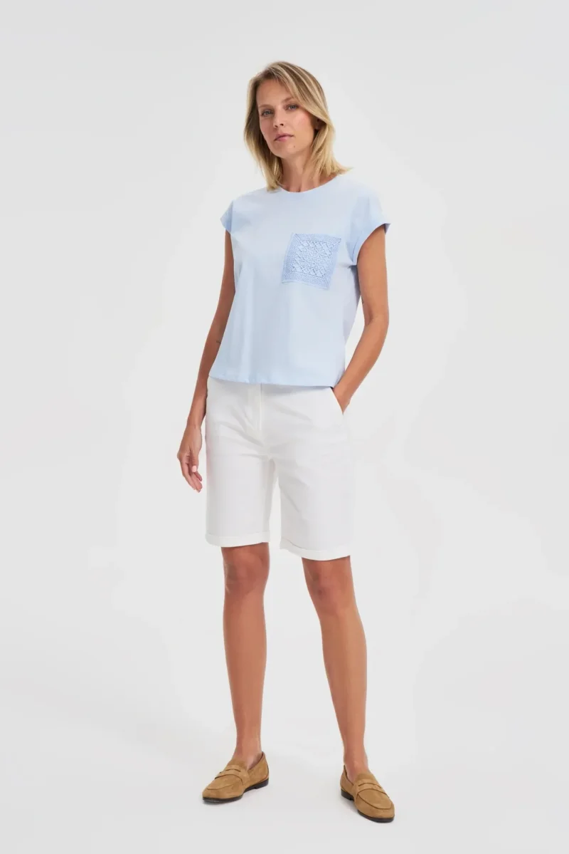WOMEN'S TSHIRT L-TS-4673 L.BLUE - Imagen 2
