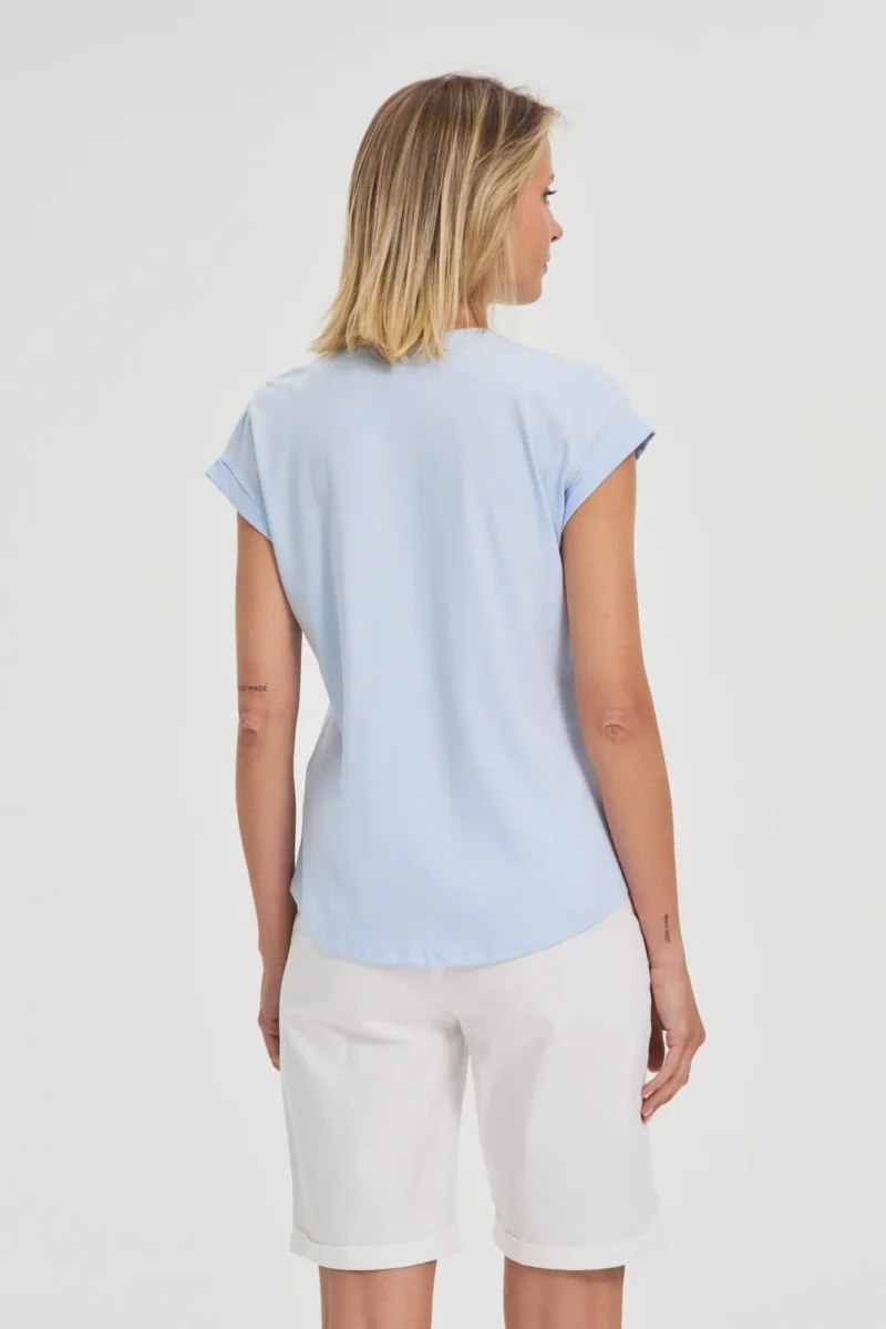 WOMEN'S TSHIRT L-TS-4673 L.BLUE - Imagen 4