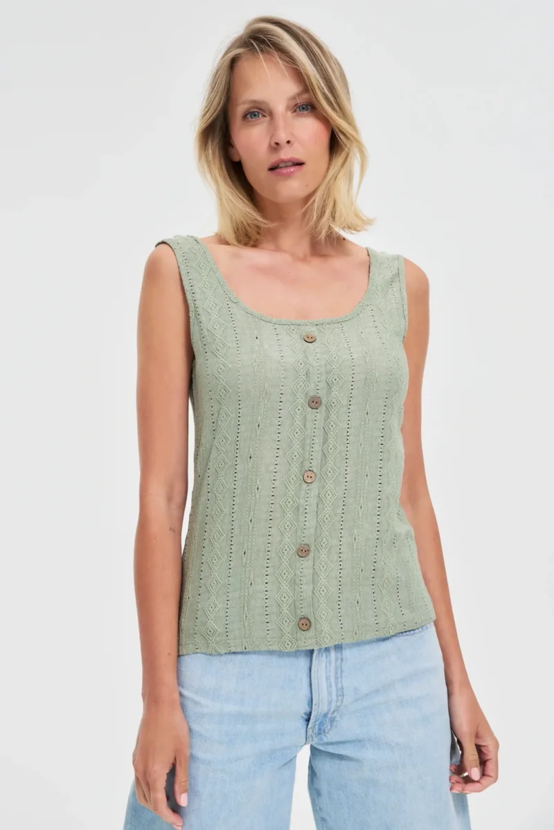 WOMEN'S TOP L-TS-4675 OLIVE - Imagen 3